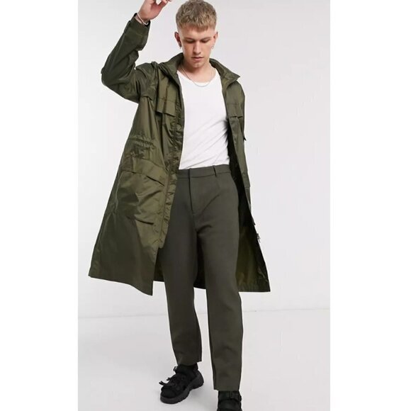 WEEKDAY | Florian Wind Parka Dark Khaki Large NWT - Picture 2 of 16